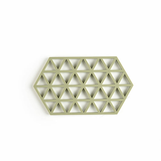 Zone Denmark Untersetzer Triangles Matcha Green, Silikon, Grün, 24 cm, 31609