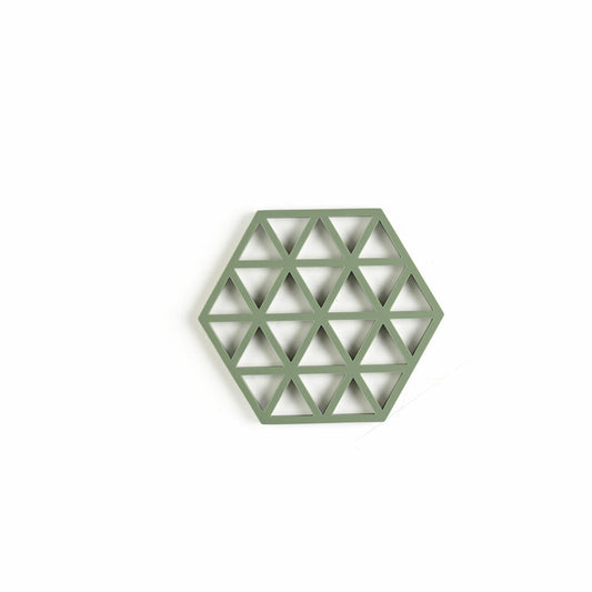 Zone Denmark Untersetzer Triangles Rosemary, Silikon, Grün, 16 x 14 cm, 31603