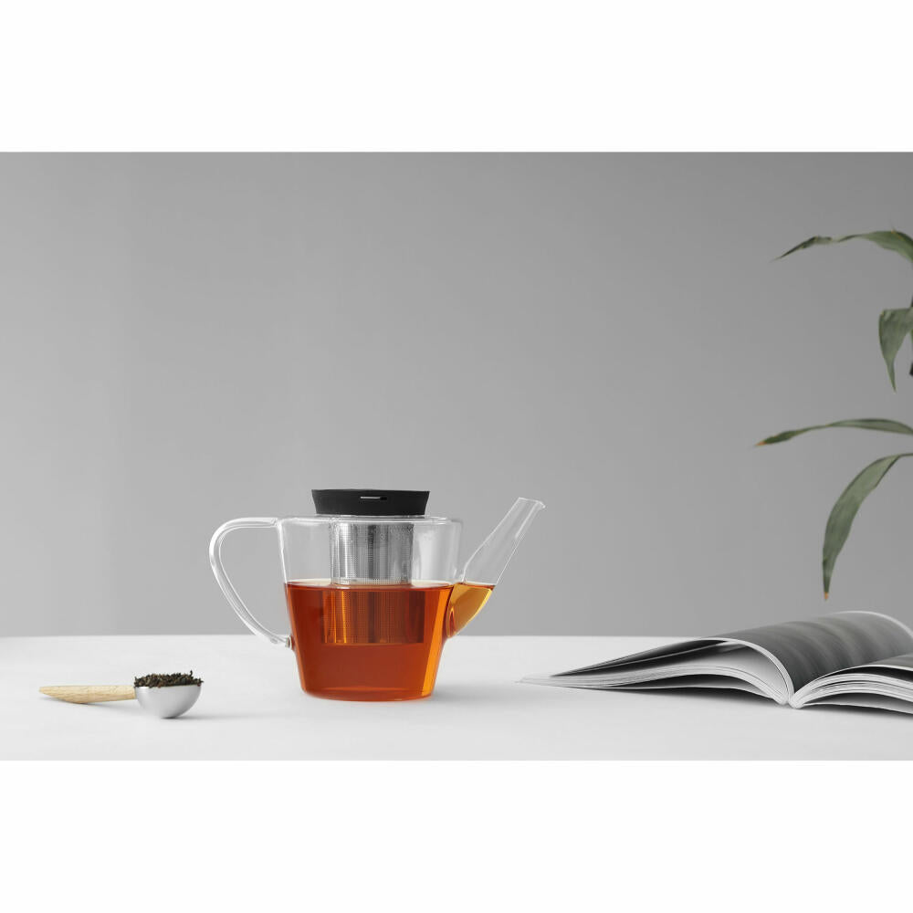 VIVA Infusion glass teapot with silicone lid and strainer insert, tea pot, glass pot, borosilicate glass, 1 L, V27801