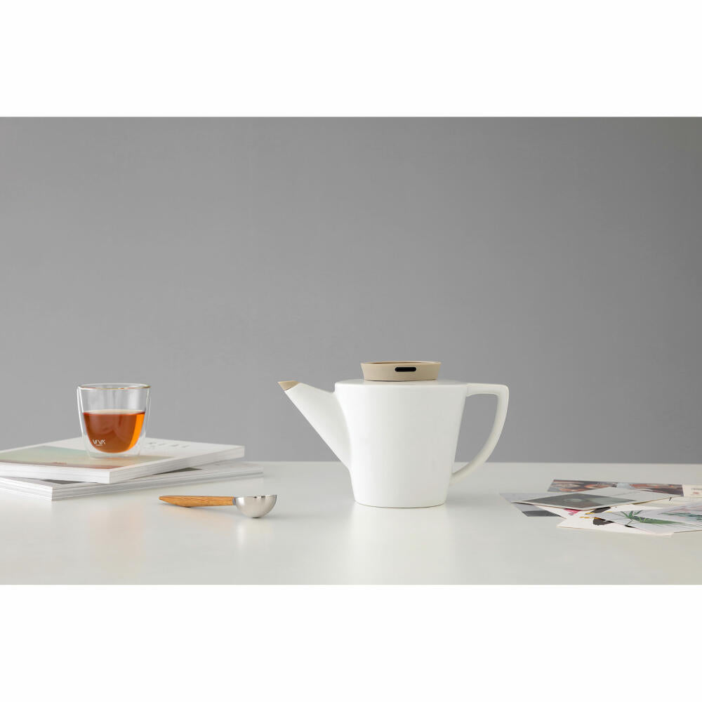 VIVA Infusion Porzellan-Teekanne, Tee Kanne, Porzellankanne, Porzellan, 1 L, V24001