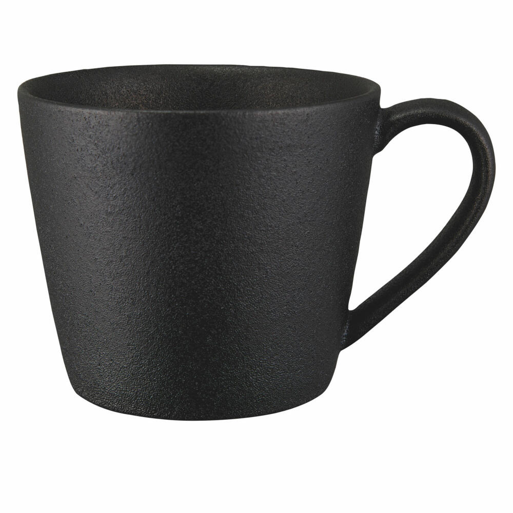 Maxwell & Williams Becher Caviar Black kegelförmig, Tasse, Porzellan, Schwarz, 420 ml, AX0594