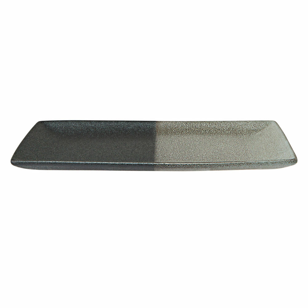 Maxwell & Williams Servierplatte Umi, Porzellan, Grau-Schwarz, 27.5 x 16 cm, AX0578