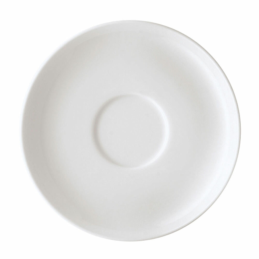 Arzberg Form 1382 Saucer for Coffee Cup 210 ml, Underplate, Under Plate, White, Porcelain, 14 cm, 41382-800001-14741