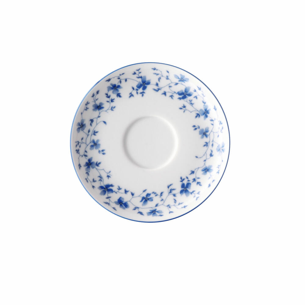 Arzberg Form 1382 saucer for coffee cup 210 ml, underplate, under plate, blue flowers, porcelain, 14 cm, 41382-607671-14741