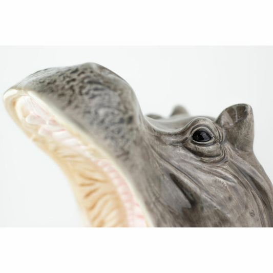 Donkey Products Schale Hungry Hippos, Servierschüssel, Dolomit, Grau, 13.5 x 19 x 14 cm, 210740