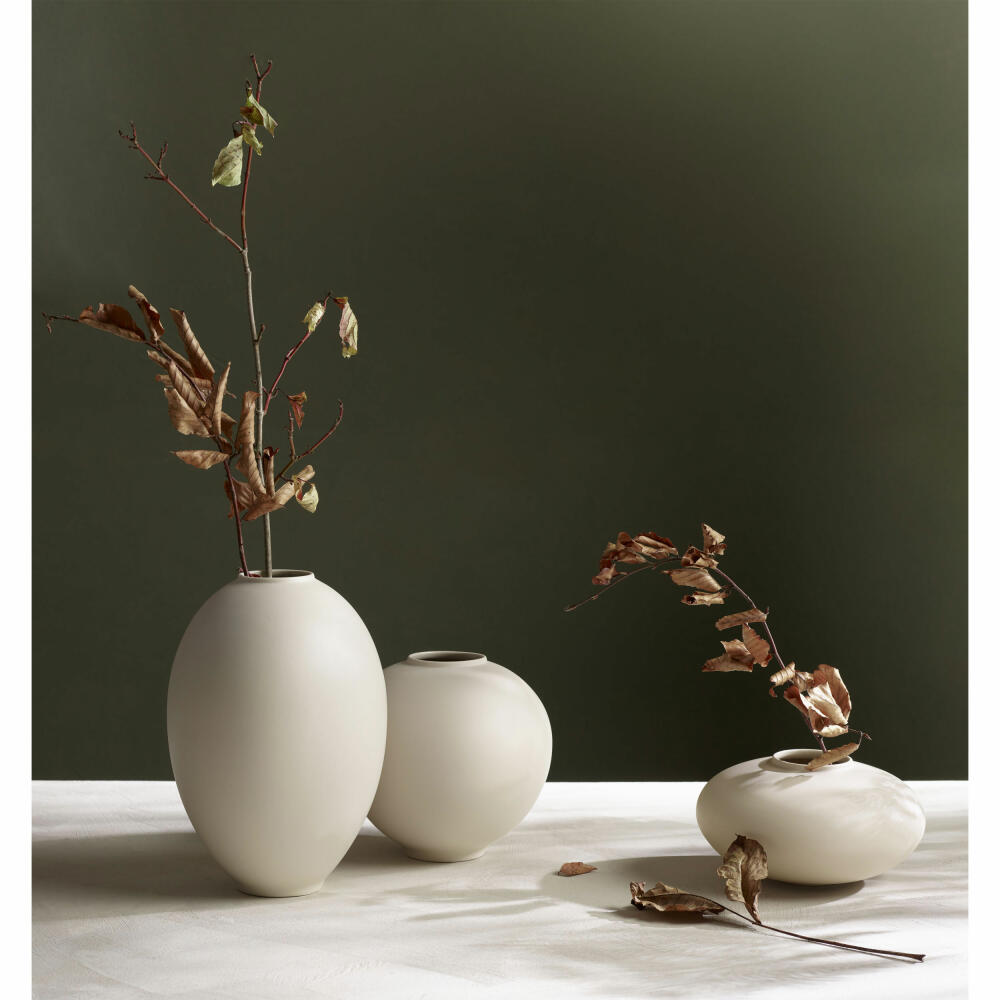 ASA Selection mara vase natural, flower vase, table vase, decorative vase, stoneware, nude, H 16.5 cm, 87032611