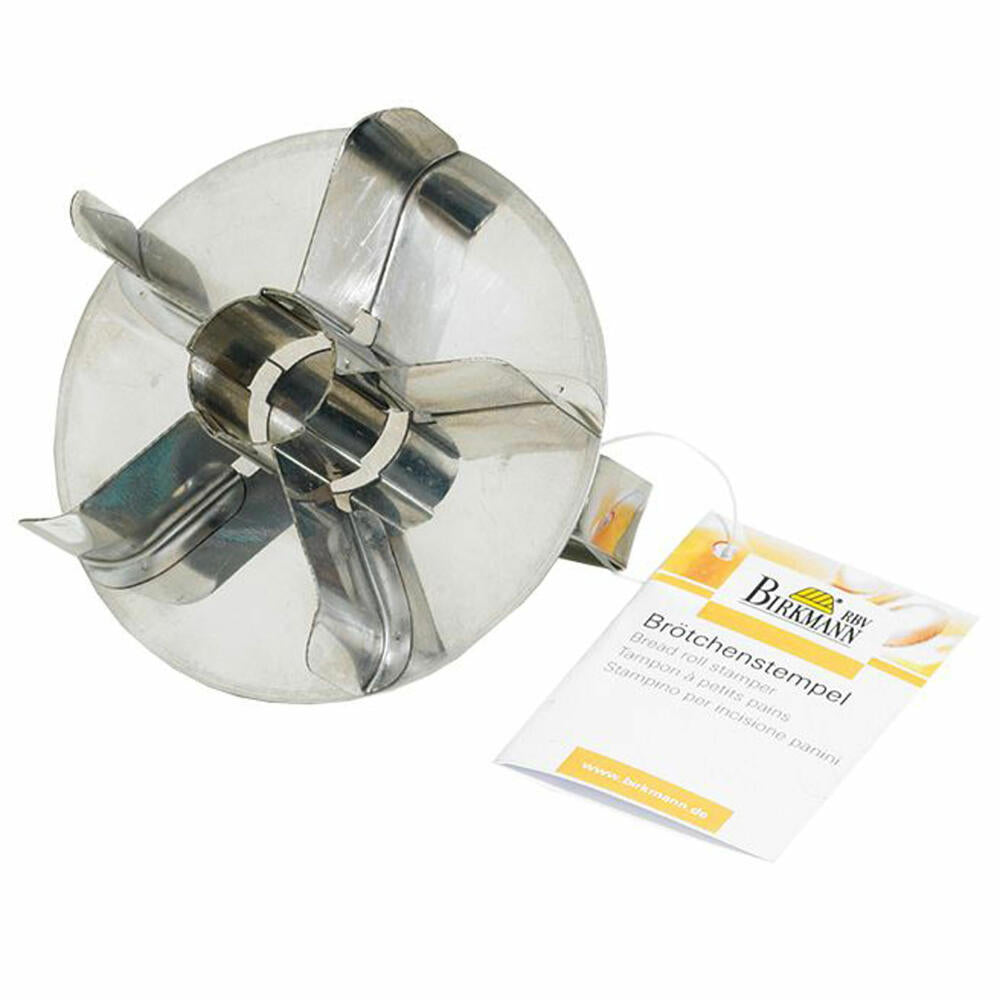 Birkmann Brötchenstempel, Brötchen Stempel, Brötchendrücker, Backzubehör, Edelstahl, Ø 8 cm, 431102