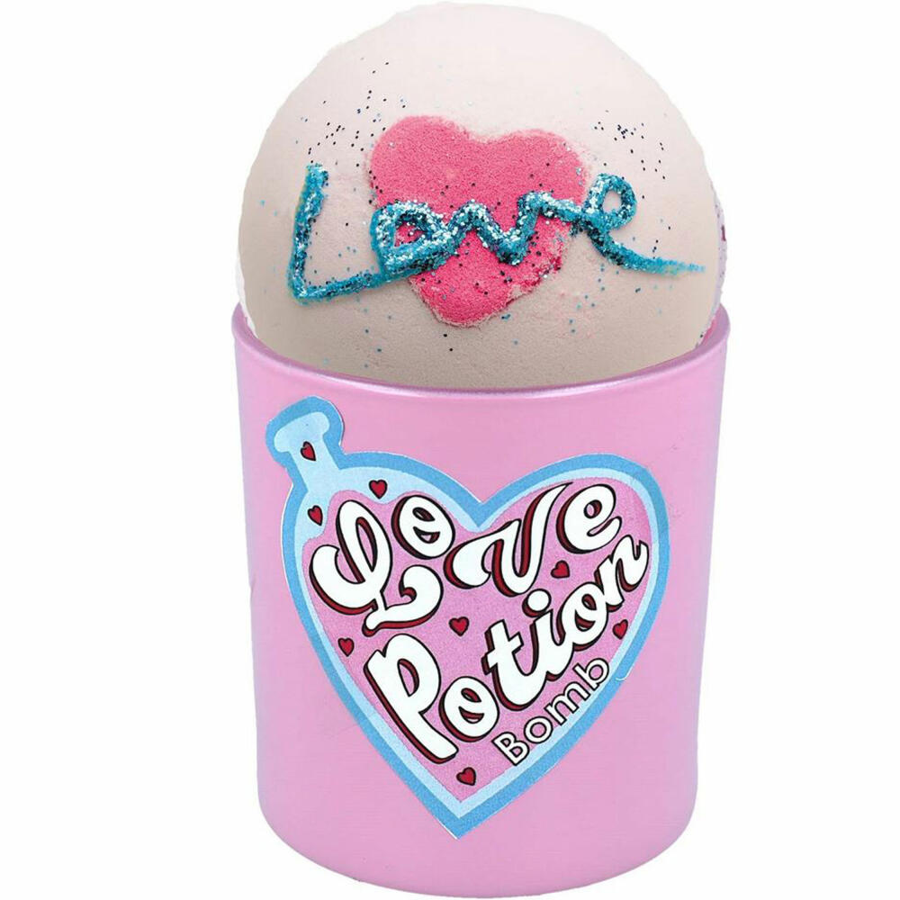Bomb Cosmetics Kerze mit Badekugel Glow Up Love Potion, Duftkerze, Badebombe, Rosa, PLOVPOT04