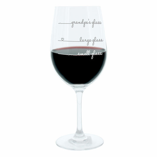 Leonardo Weinglas XL, Grandmas und Grandpas Glass Handwriting, 2er Set, Geschenk Stimmungsglas mit lustiger Gravur, Mood Wein Glas, 610ml
