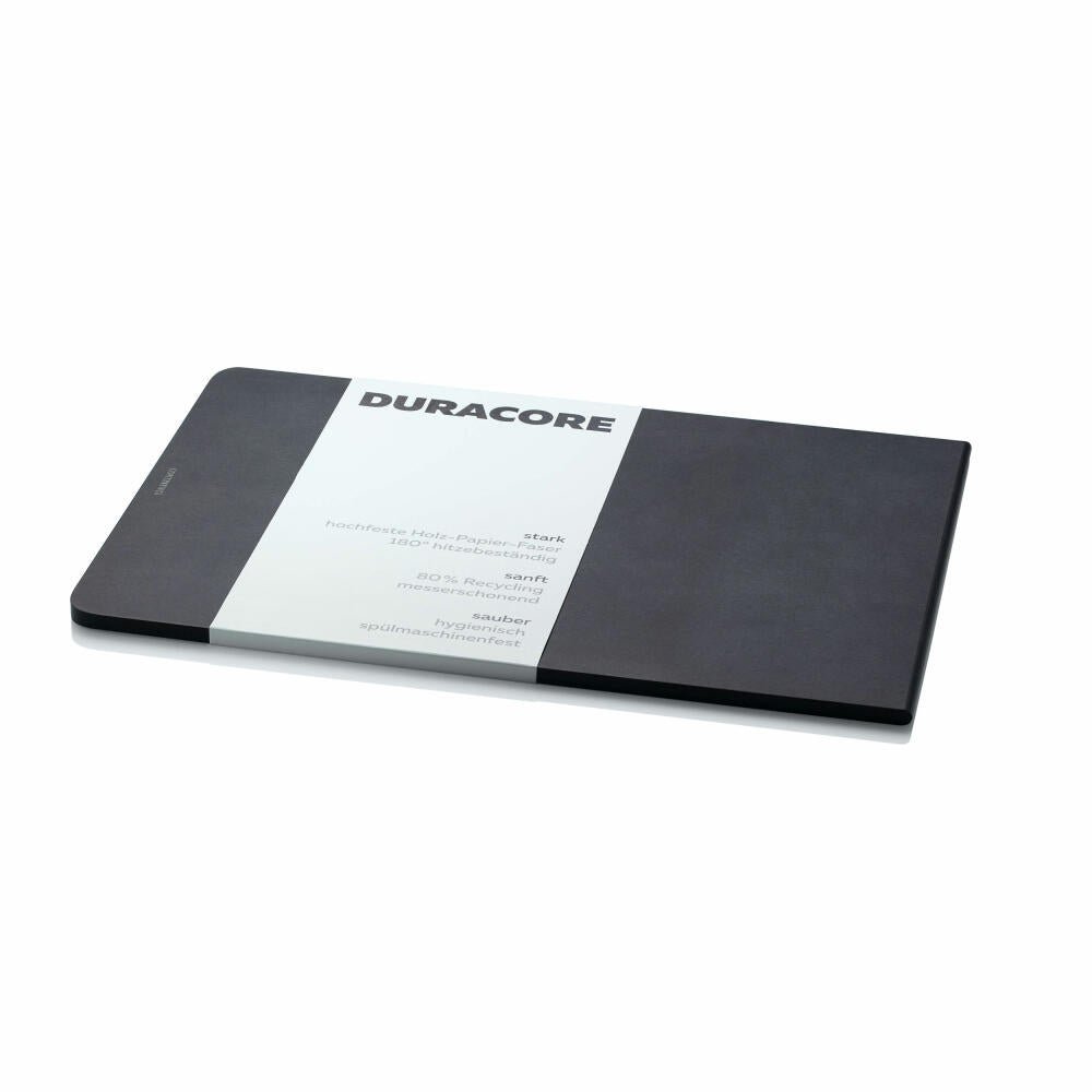 Continenta cutting board Duracore, kitchen board, breakfast board, wood paper fiber, black, 23.5 x 16 cm, 5310