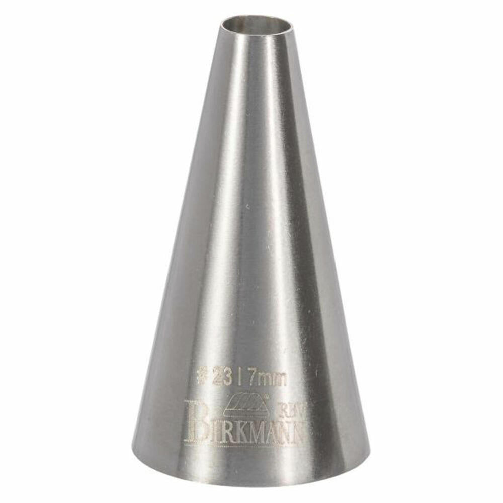 Birkmann perforated nozzle #23, piping nozzle, decorating nozzle, baking accessories, stainless steel, Ø 0.7 cm, 411296