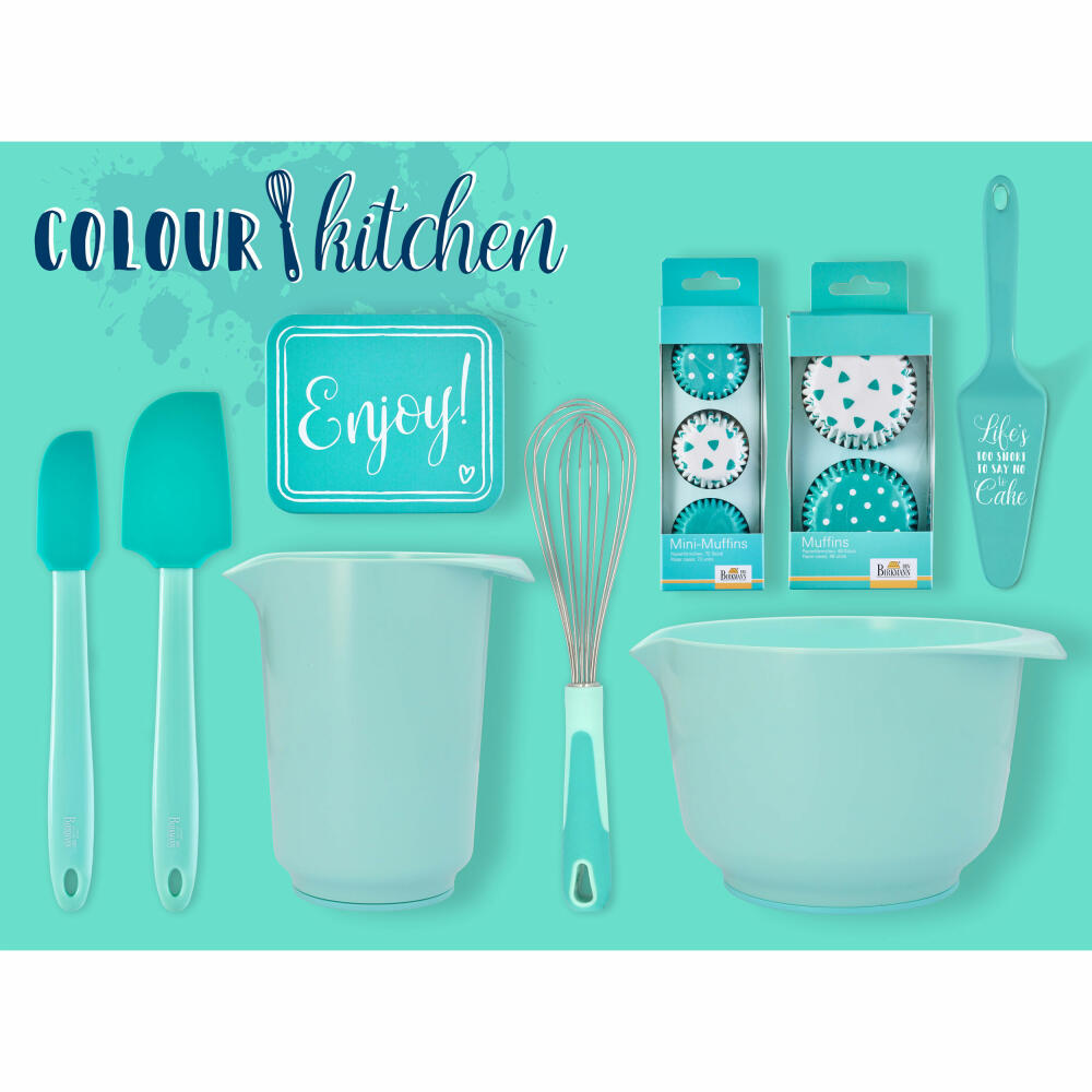 Birkmann Colour Bowl mixing bowl, mixing bowl, melamine resin, turquoise, 1 L, 708051