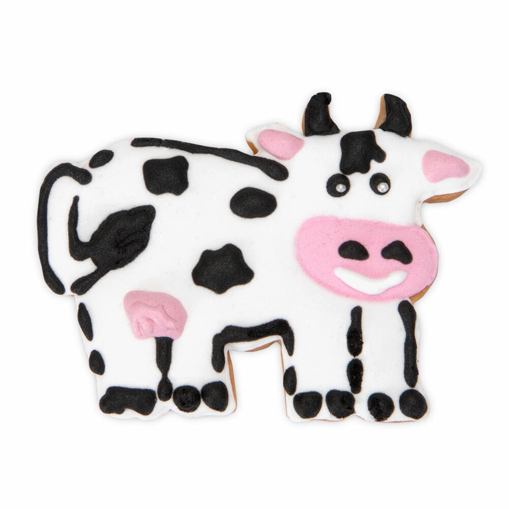 Städter Präge-Ausstecher mit Auswerfer Kuh, Ausstechform, Plätzchenform, Keks, Plätzchen, Kunststoff, 7 cm, 170698