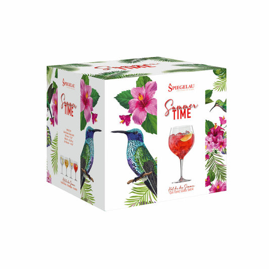 Spiegelau Summertime Gin & Tonic Gläser 4er Set, Glas, Transparent, 630 ml, 4390279