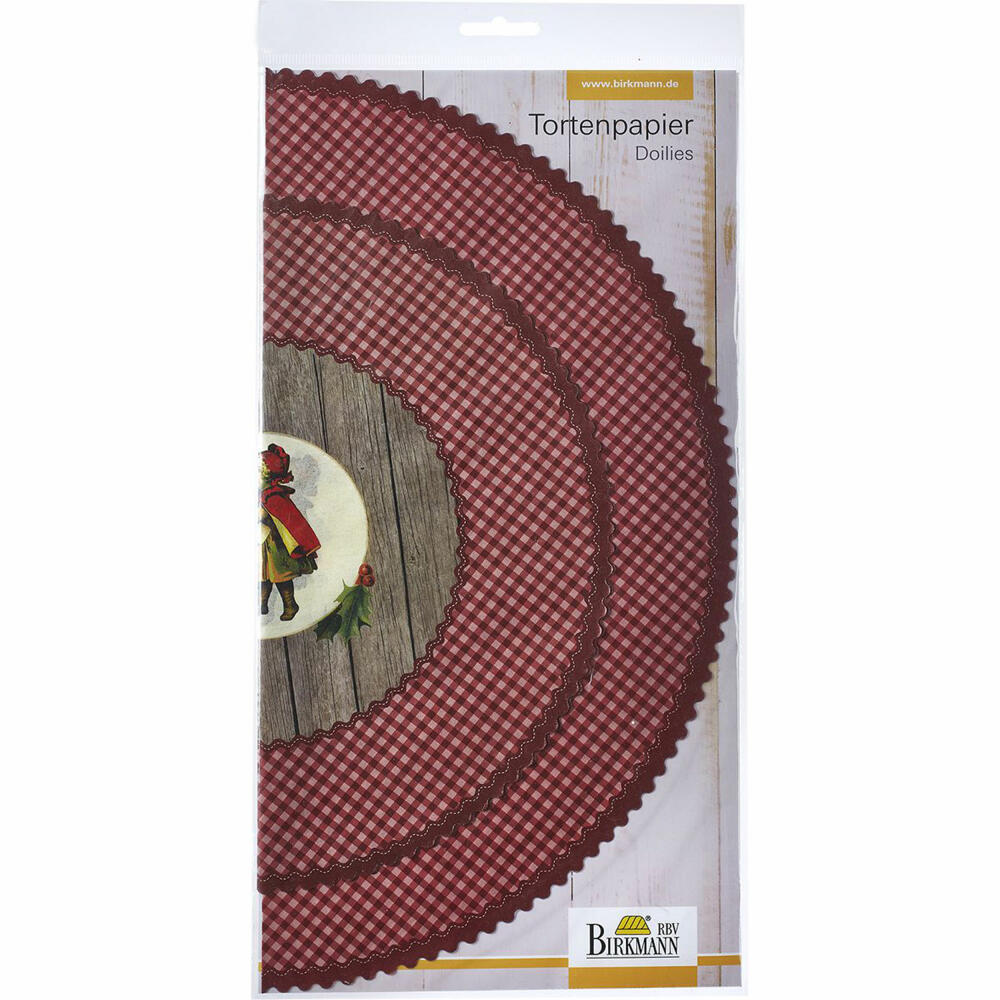 Birkmann Winter Poesie Tortenpapier in 2 Größen / Designs, 12 Stück, Torten Papier, Kuchenpapier, Dekoration, Papier, Ø 28 cm, 442276