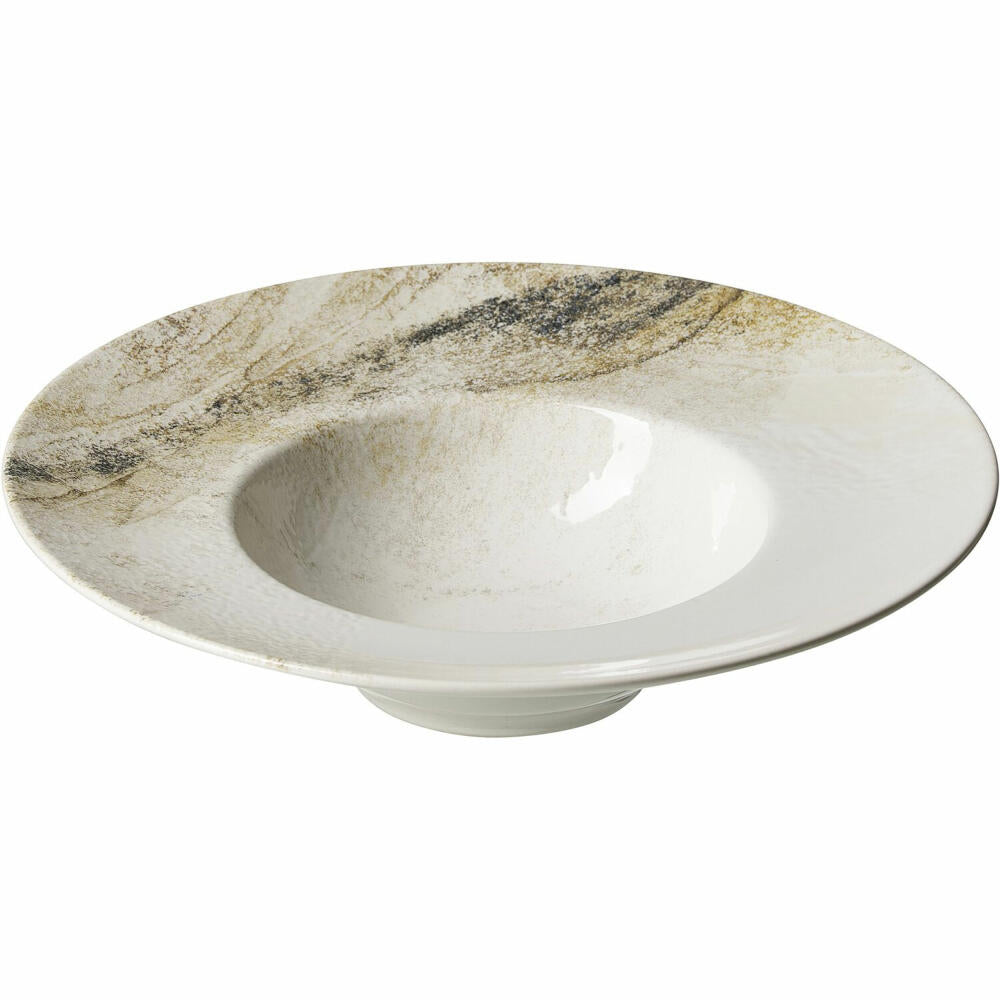 Ritzenhoff & Breker Arezzo pasta plate, soup plate, dinner plate, plate, stoneware, cream, Ø 29 cm, 433920