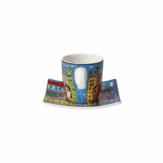 Goebel Espressotasse James Rizzi - Summer in the City, Fine Bone China, Bunt, 0.25 L, 26102731