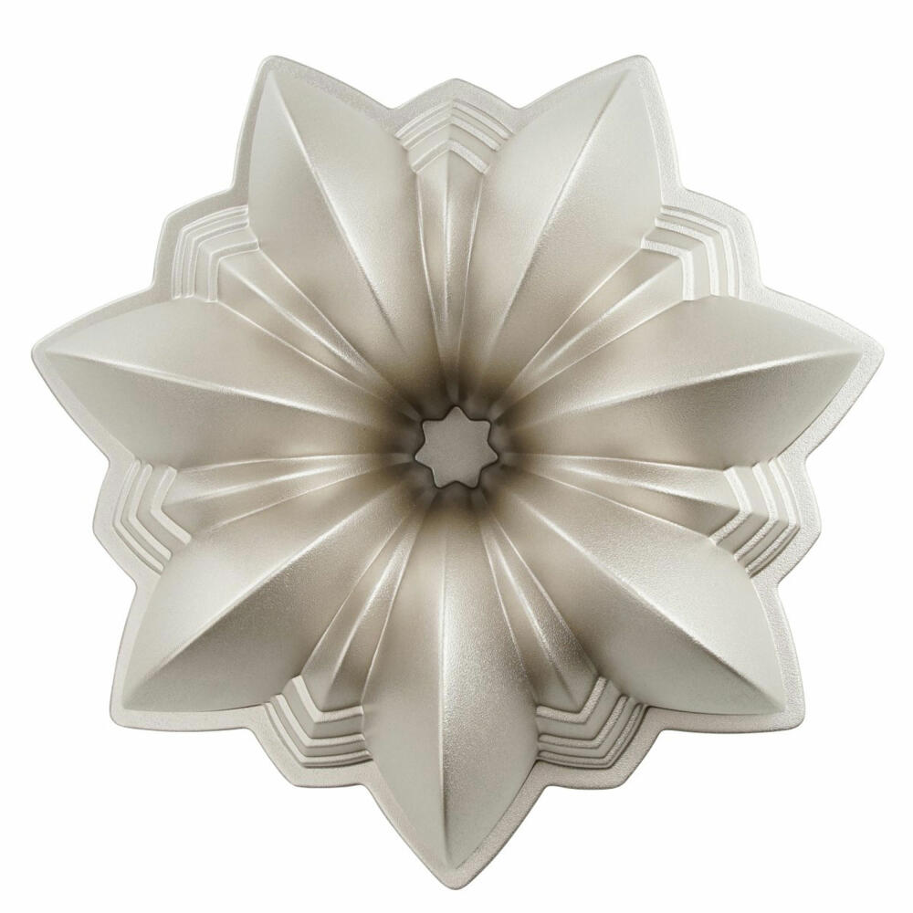 Dr. Oetker Gugelhupf-Form Star, Baking Art, Baking Pan, Cast Aluminium, Cream Metallic, 2553