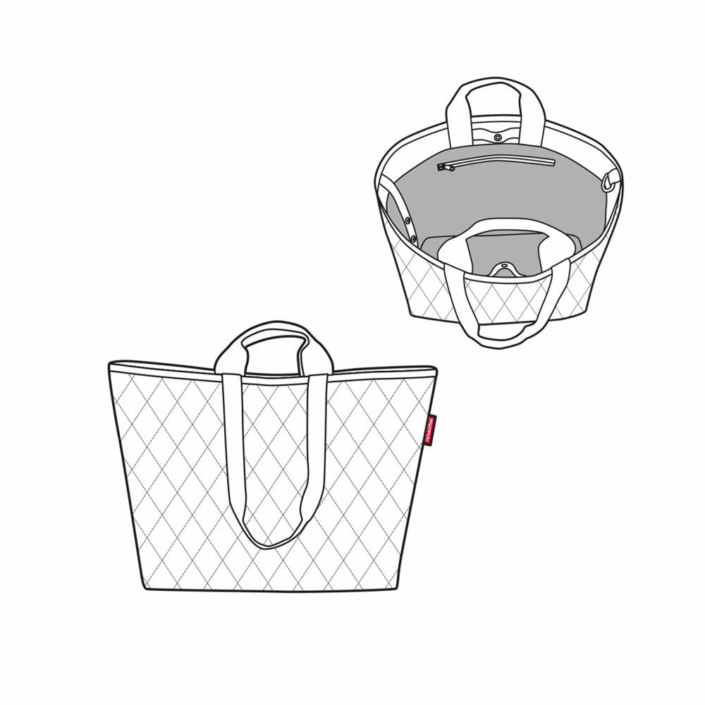 reisenthel classic shopper XL, shopping bag, carrying bag, Rhombus Olive, 26 L, DL5046