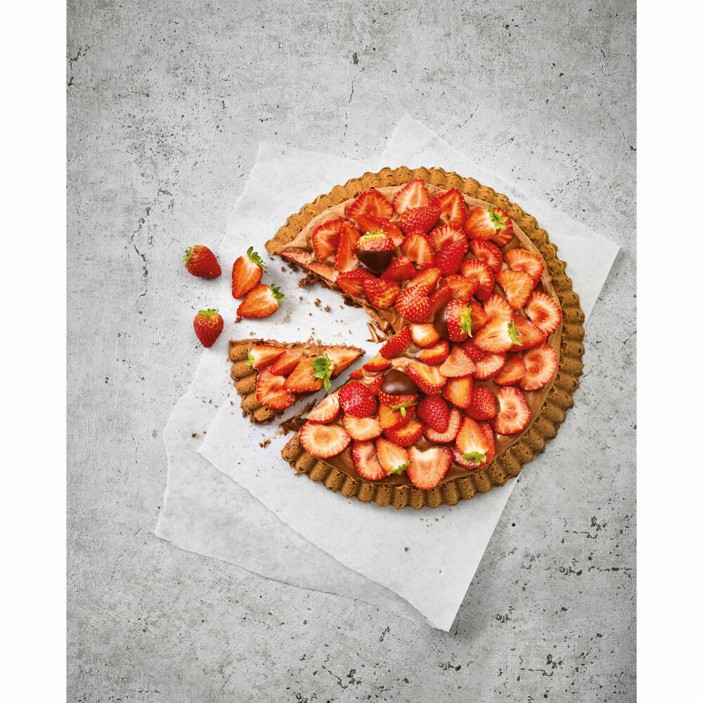 Birkmann Basic Baking Obstbodenform, Kuchenform, Kuchenbackform, Backform, Obstboden, Karbonstahl, Ø 30 cm, 883147