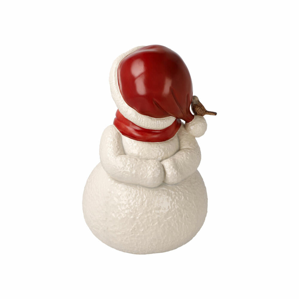 Goebel Figur Schneemann - Fröhlicher Winterfreund, Steingut, Bunt, 22 cm, 66704381