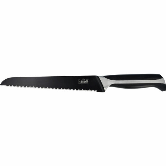 Birkmann Laib & Seele bread knife, bread knife, bread roll knife, kitchen knife, pastry knife, black blade, stainless steel, 21 cm, 210455