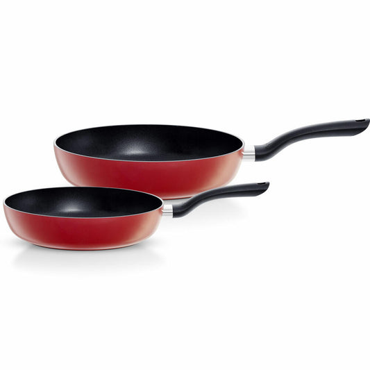 Fissler Pfannen-Set Cenit Red Induction 2-tlg., Aluminium, Rot, 24 + 28 cm, 045-304-02-100