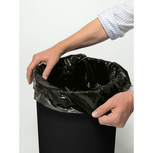 Authentics Midi Cap Papierkorb, Abfalleimer, Mülleimer 20 L, Polypropylen, Schwarz Matt, 1026799