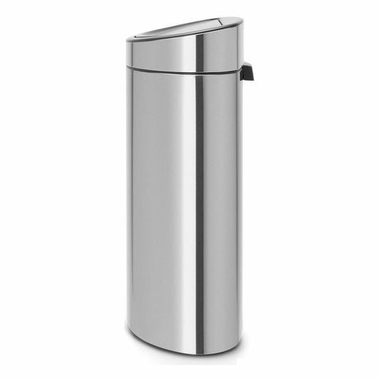 Brabantia Touch Bin, Mülleimer, Abfalleimer, Abfallbehälter, Matt Steel, 40 L, 114823