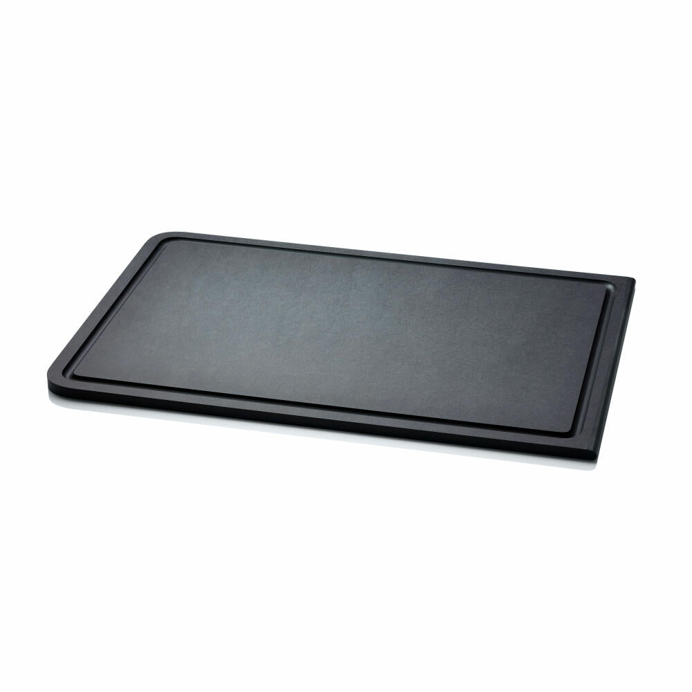Continenta carving board Duracore, cutting board, kitchen board, serving board, wood paper fiber, black, 44 x 29.8 cm, 5314