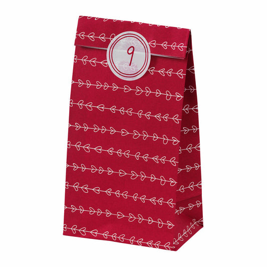 Birkmann Adventskalender Little Christmas, rot, 48-tlg., 10 x 21 x 5,5 cm