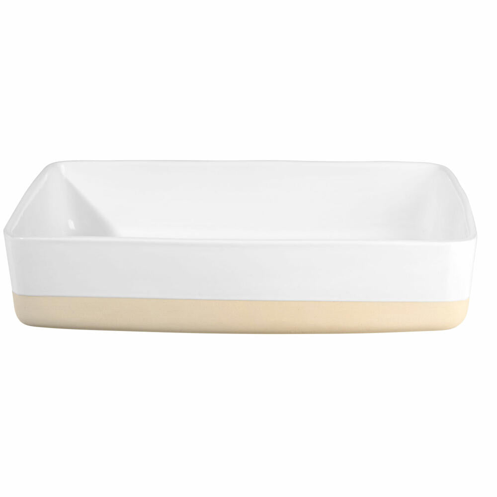 ASA Selection Grande casserole dish rectangular, oven dish, stoneware, white, 36 x 26 cm, 40542305