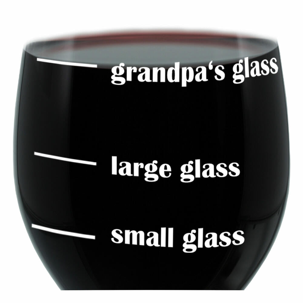 Leonardo Weinglas XL, Grandpas Glass, Geschenk Stimmungsglas mit lustiger Gravur, Mood Wein Glas, 610ml