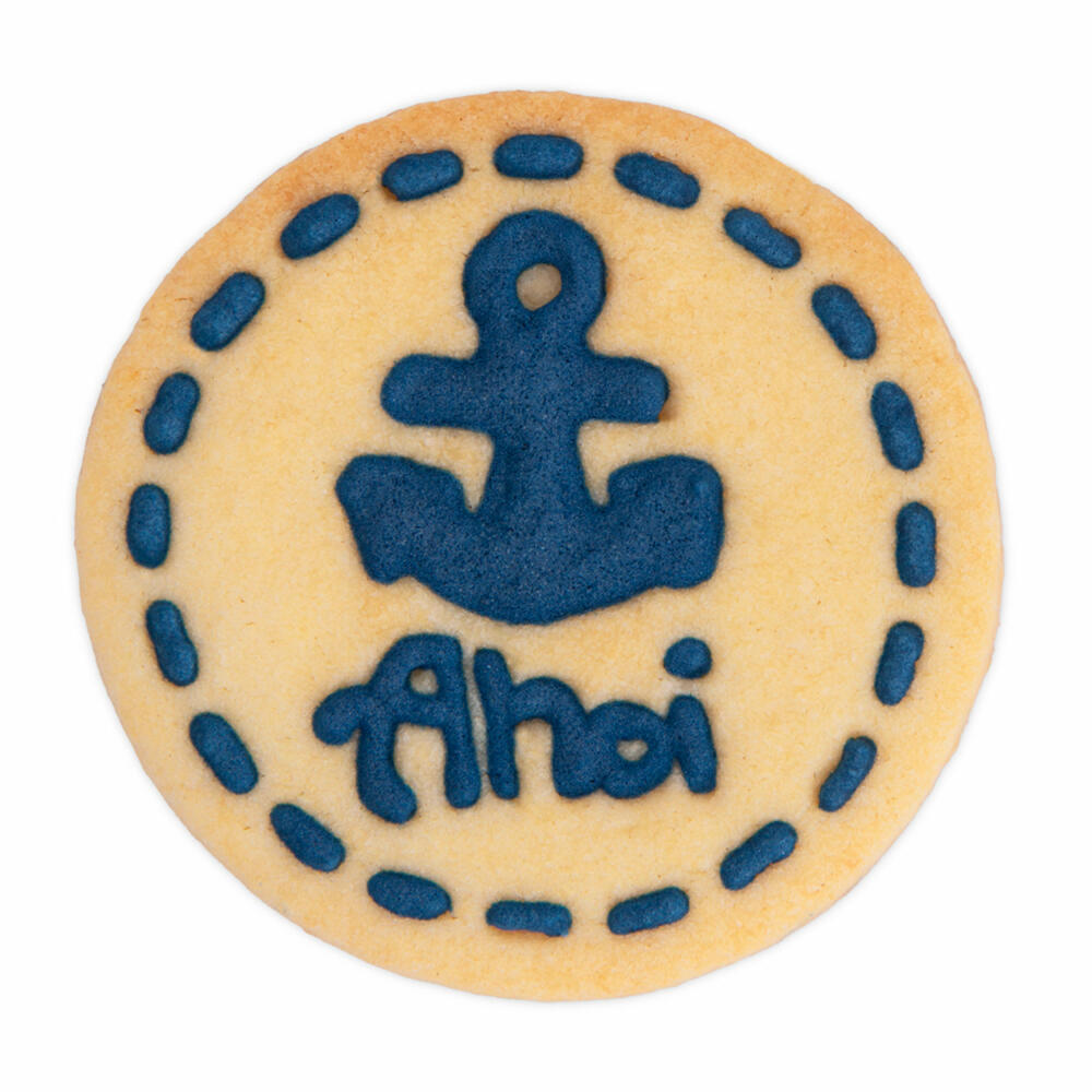 Städter Präge-Ausstecher mit Auswerfer Ahoi, Ausstechform, Plätzchenform, Keks, Plätzchen, Kunststoff, 6.5 cm, 169203