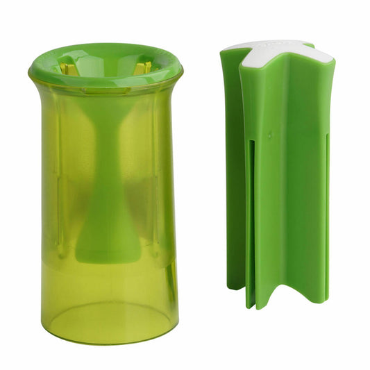 Chefn Vibe Snack Slicer für Gemüsesticks, Gemüseschneider, Gemüse Schneider, Küchenhelfer, PP / Edelstahl, Grün, 12 cm, 27438