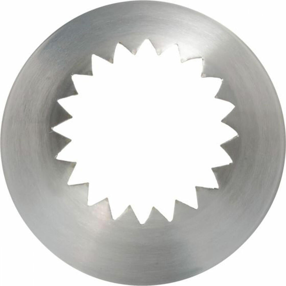 Birkmann Französische Sterntülle #62, Spritztülle, Garniertülle, Backzubehör, Edelstahl, Ø 2 cm, 411463