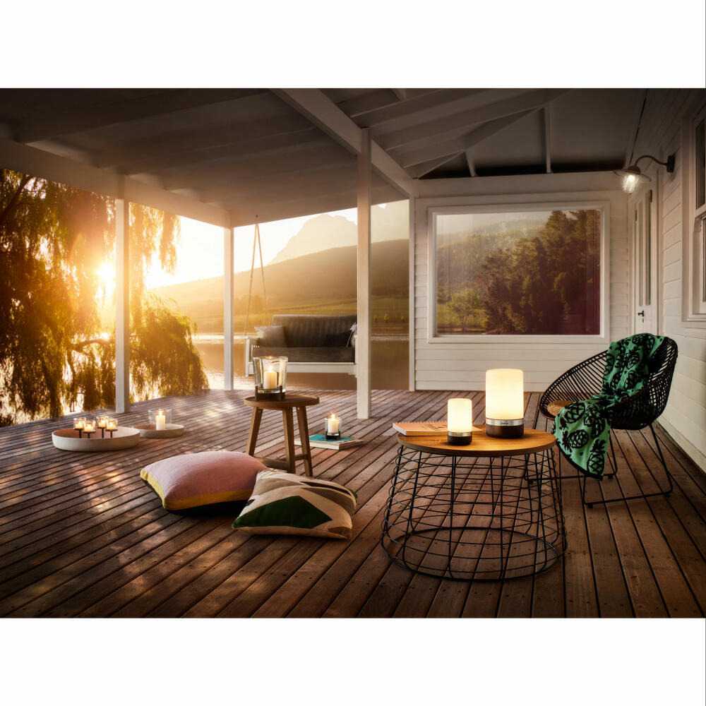 Blomus Moon Dekoschale, Groß, Deko Servier Tablett, Polystone, Beton, Ø 60, 65447