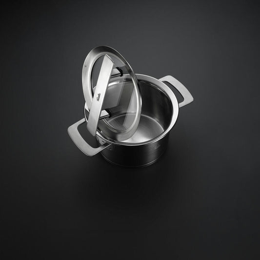 Fissler Hoher Kochtopf Phi Collection, Edelstahl 18/10, Silbern, 24 cm, 016-103-24-000