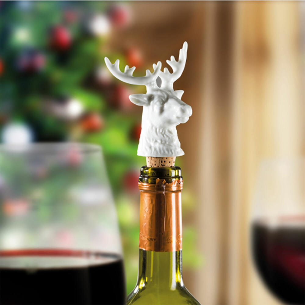Donkey Products Donner Weinstopper, Stopfen, Flaschenstöpsel, Porzellan, 9 cm, 200535