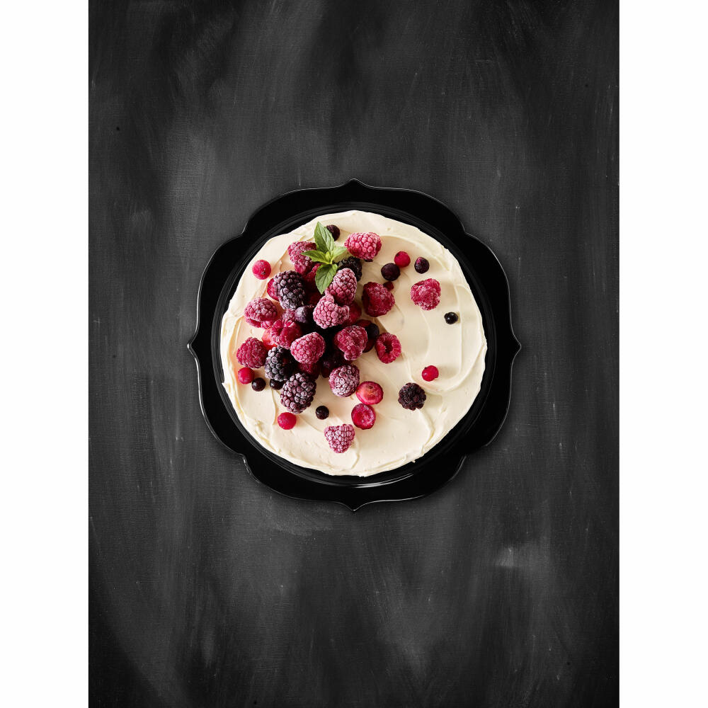 Birkmann Tortenplatte Avantgarde, Kuchenplatte, Tortenständer, Keramik, Schwarz, Ø 25.5 cm, 443747