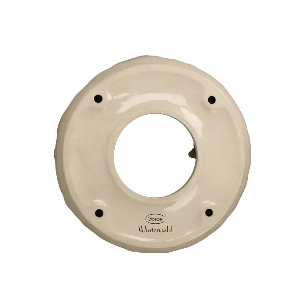 Goebel Adventskranz Winterwald, Teelichthalter, Steingut, Bunt, 14 cm, 66704311