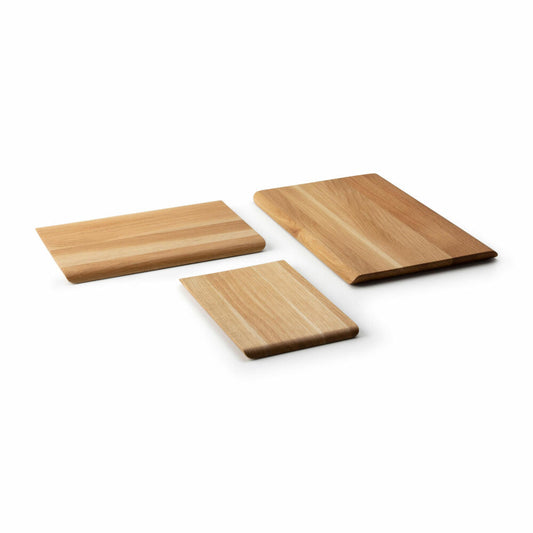 Continenta Schneidebrett, Küchenbrett, Holzbrett, Frühstücksbrett, Eichenholz, 24 x 16 cm, 4120