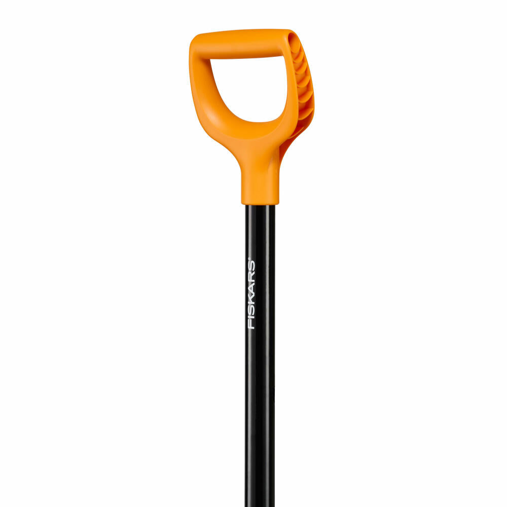 Fiskars Betonschaufel Solid Plus, Schippe, Borstahl, Stahl, Kunststoff, Schwarz, Orange, 122 cm, 1067518