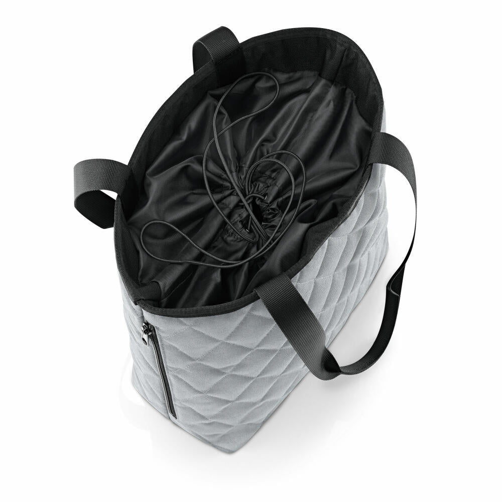 reisenthel classic shopper M, Einkaufstasche, Tragetasche, Rhombus Light Grey, 8 L, DH7060