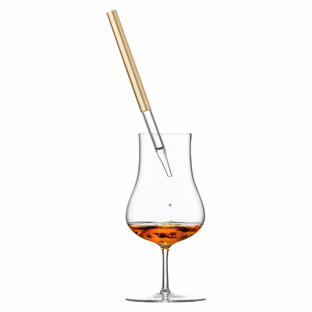 Eisch Whisky Pipette Set Gentleman Gold, with glass, dilution pipette, glass, gold, 86599912