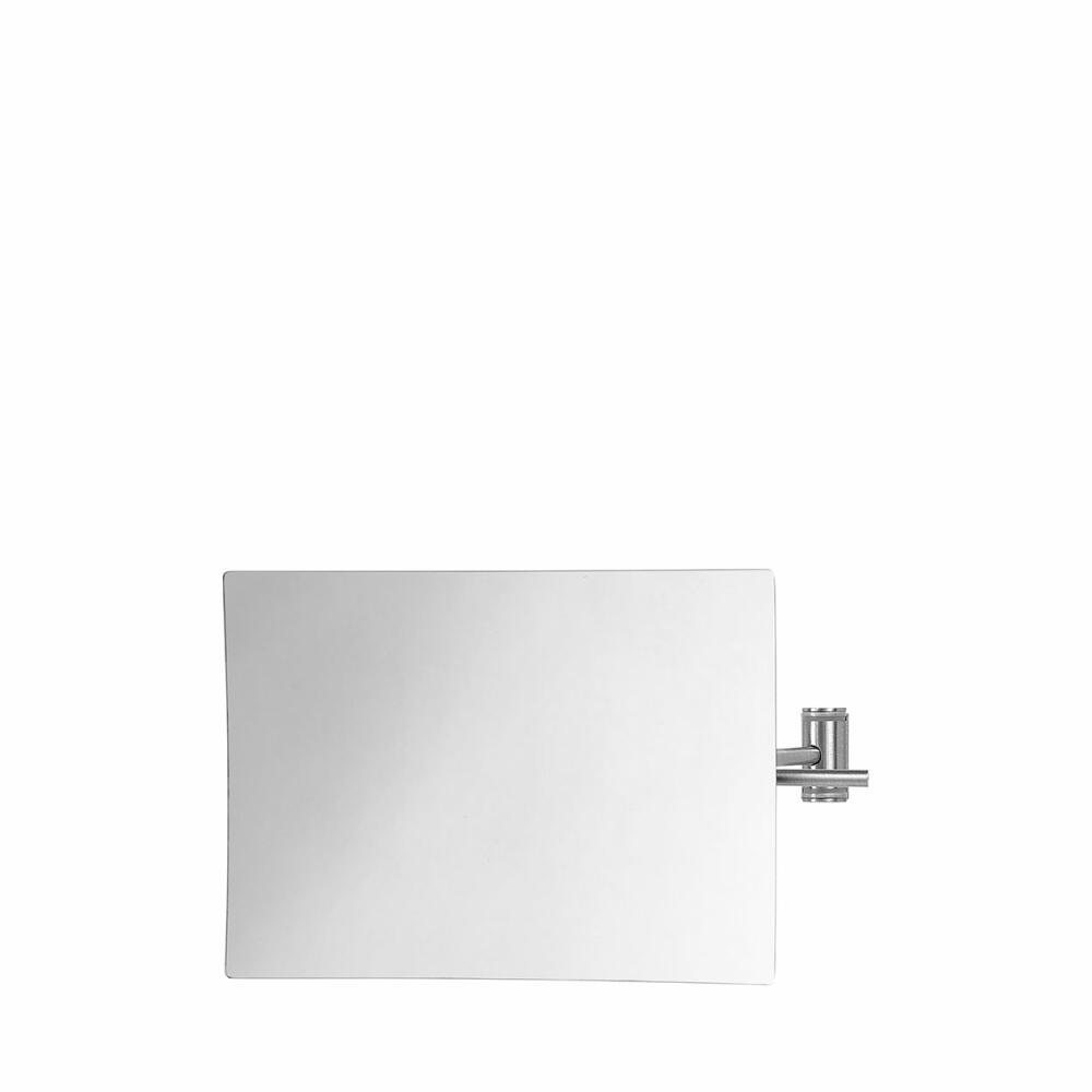 blomus VISTA cosmetic mirror with wall mount, matt nickel-plated steel, H 19 cm, W 14 cm, D 25.5 cm, 69037