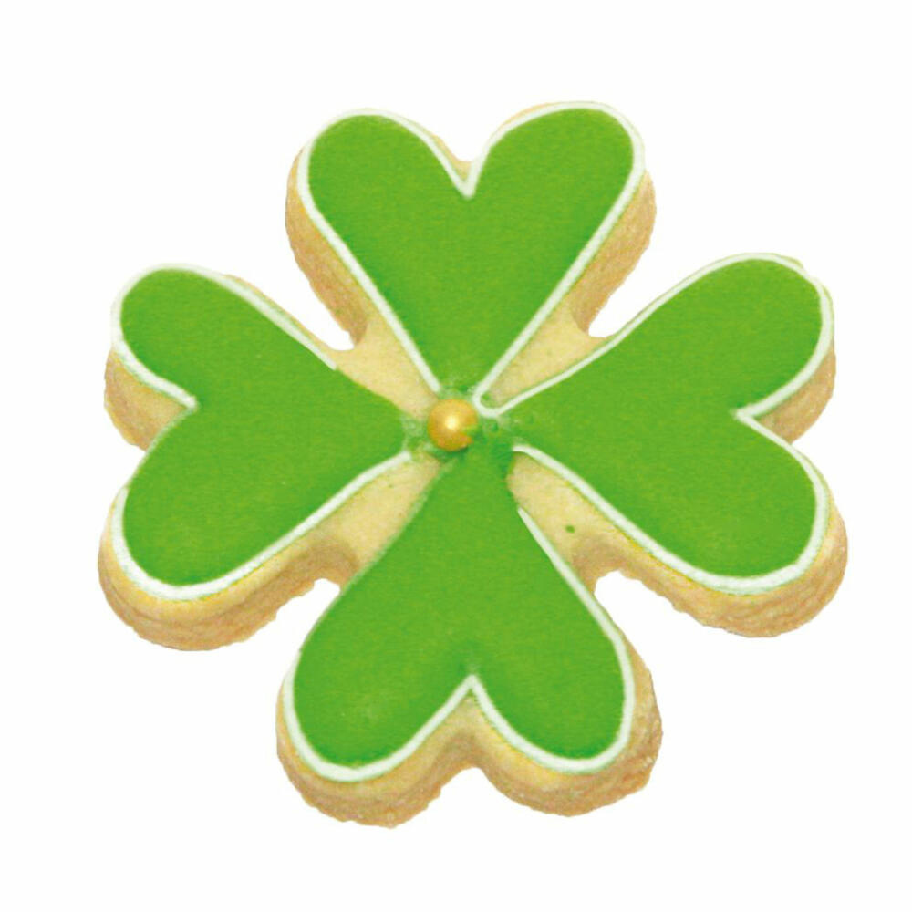 Birkmann Ausstechform Kleeblatt, Ausstecher, Plätzchenform, Keks, Plätzchen, Weißblech, 4 cm, 122123