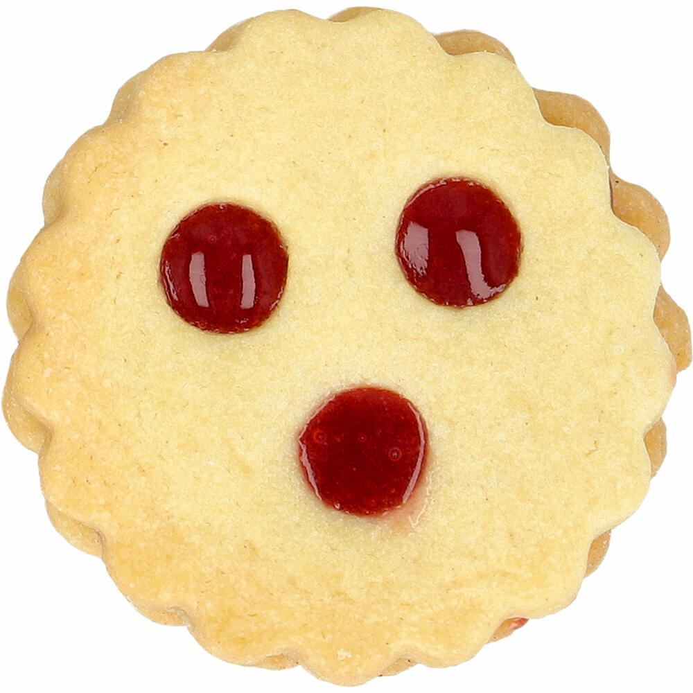 Birkmann Ausstechform Linzer mit 3 Löchern, Ausstecher, Plätzchenform, Keks, Plätzchen, Edelstahl, 5 cm, 199996