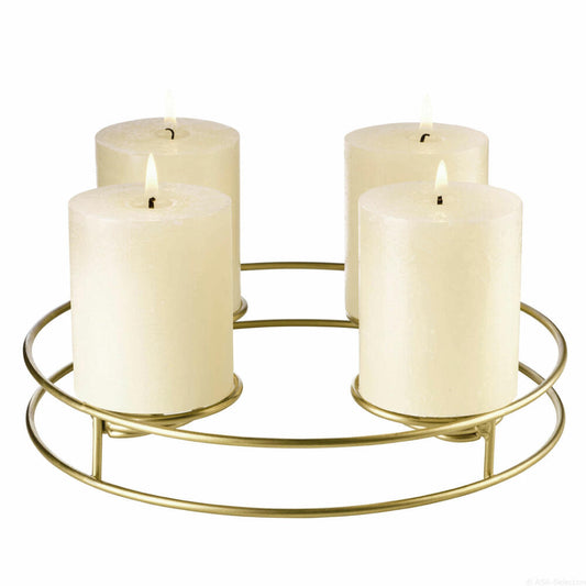 ASA Selection decorative candle holder, candle stand, candle holder, iron, gold, Ø 24.5 cm cm, 99500425