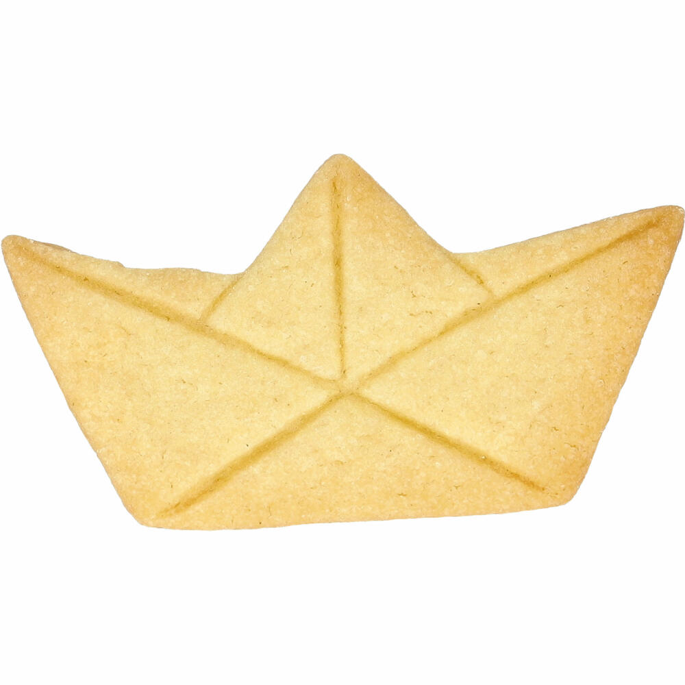Birkmann cookie cutter paper boat, with internal embossing, cookie cutter, cookie shape, biscuit, biscuits, stainless steel, 7.5 cm, 199361